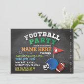 Football Party Sports Invite Birthday Invitation (Standing Front)