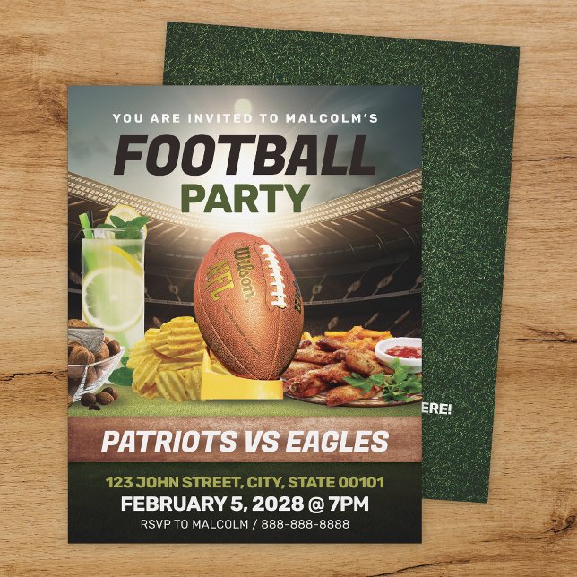 Football Party Super Bowl Flyer Template (Creator Uploaded)
