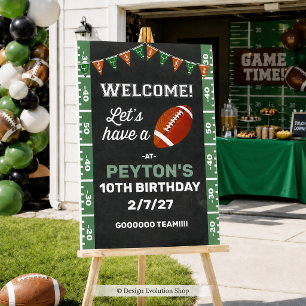 Football Party Welcome Sign