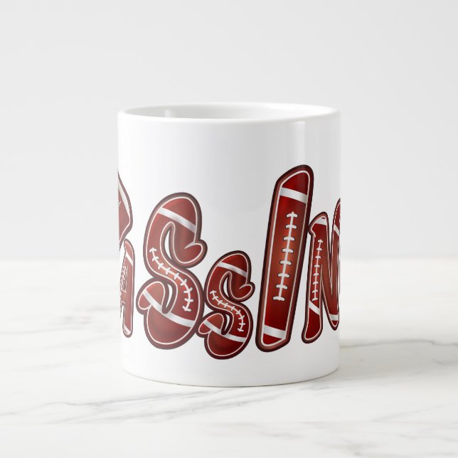 Football Passing Quarterback Coffee Mug - Retro Sp (Front)