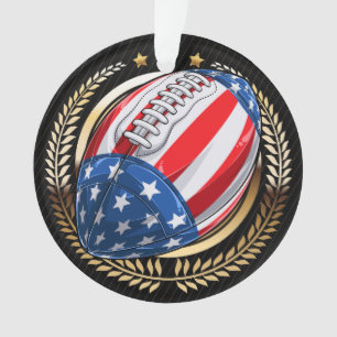 FOOTBALL PATRIOTIC ORNAMENT