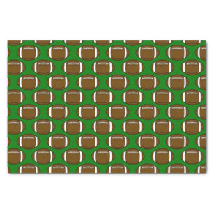Football Pattern Design on Green Field Tissue Paper