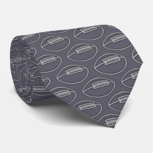 Football Pattern Neck Tie