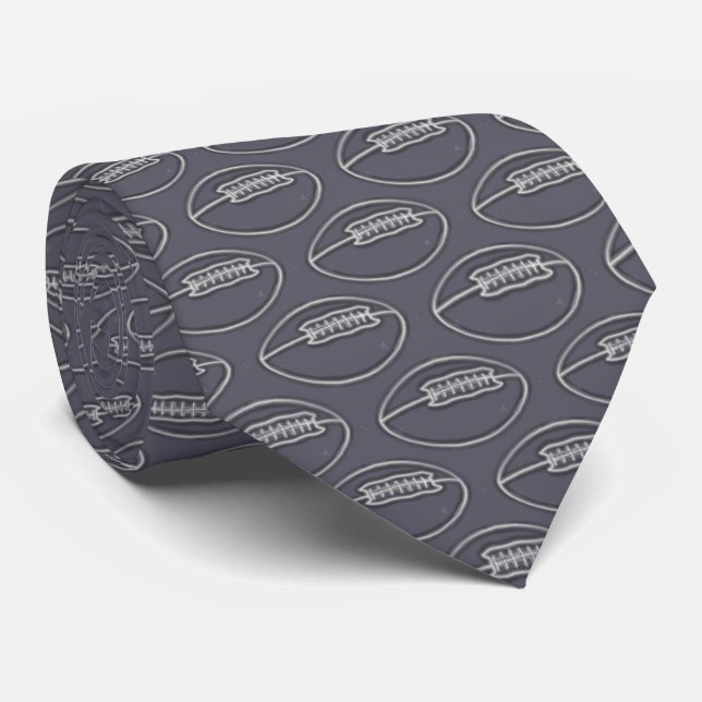 Football Pattern Neck Tie (Rolled)