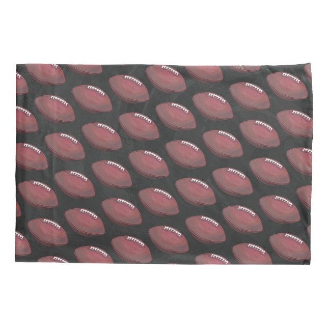 Football Pattern Pillow Case (Back)