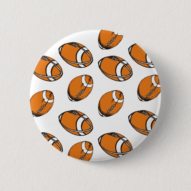 football pattern pinback button (Front)