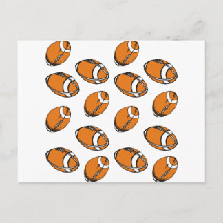 football pattern postcard