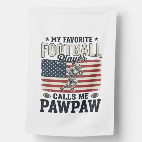 Football Pawpaw Vintage American Flag Shirt Design