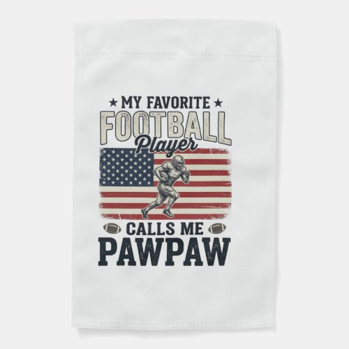 Football Pawpaw Vintage American Flag Shirt Design