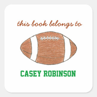 Football personalized bookplates for kids
