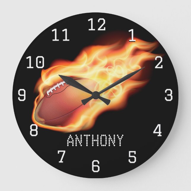 Football Personalized Large Clock (Front)