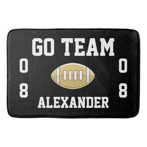 Football Personalized Monogram name Go Team Bath Mat