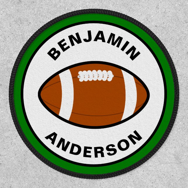 Football Personalized Name Kids Patch (Front)
