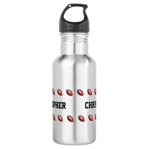 Football Personalized Name  Stainless Steel Water Bottle