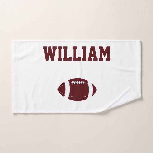 Football Personalized Sports Hand Towel (Hand Towel)