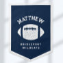 Football personalized team name navy blue sport pennant