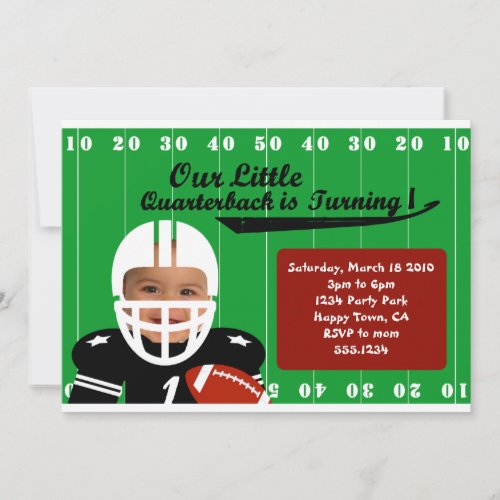 Football Photo Invitation