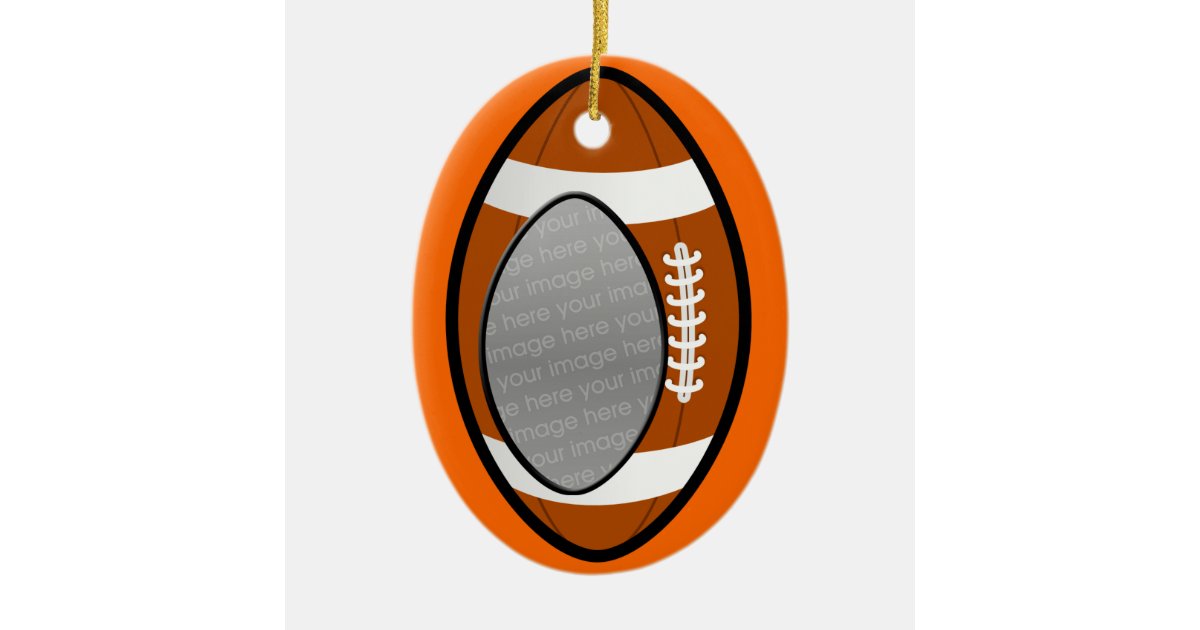 football photo ornament Zazzle