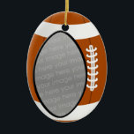 football photo ornament<br><div class="desc">Sports Inspired,  ball game photo template design</div>
