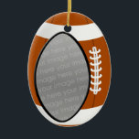 football photo ornament<br><div class="desc">Sports Inspired,  ball game photo template design</div>