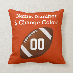 Football Pillows Your NAME, NUMBER and COLORS
