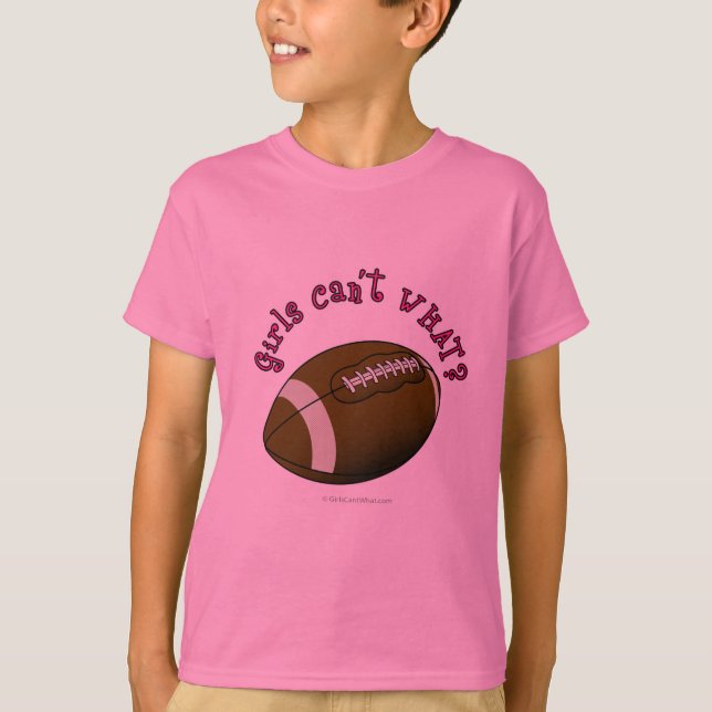 Football - Pink Text T-Shirt (Front)