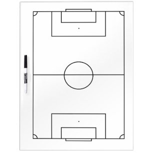 Football Pitch Coach's / soccer field Dry Erase Board