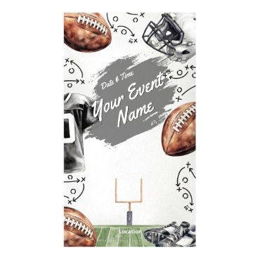Football play birthday party digital templates