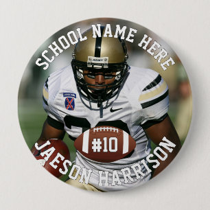 Football Player Add Name Number Team & Photo Button