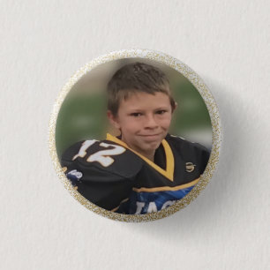 Football Player Add Own Photo Pinback Button