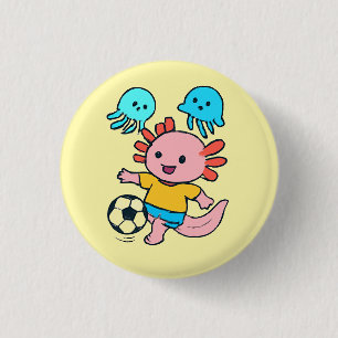 Football player axolotl button