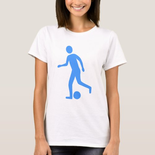 Football Player _ Baby Blue T_Shirt
