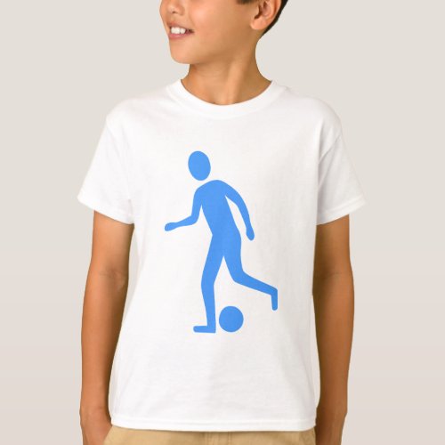 Football Player _ Baby Blue T_Shirt