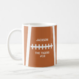 Football Player Ball Cool Custom Team and Number Coffee Mug