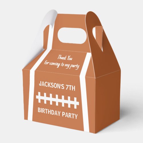 Football Player Ball Custom Sports Birthday Party Favor Boxes