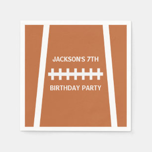 Football Player Ball Custom Sports Birthday Party Napkins