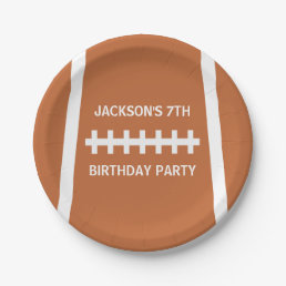 Football Player Ball Custom Sports Birthday Party Paper Plates