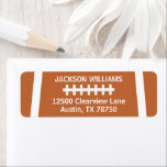 Football Player Ball Custom Sports Return Address Label<br><div class="desc">Cool custom football birthday party return address label that looks like a ball with your personalized text in the center. Great for a sports team player or coach.</div>