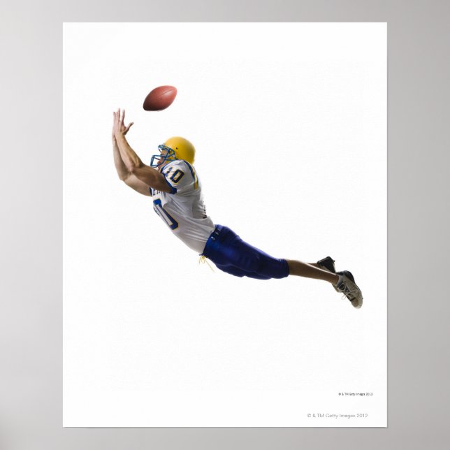 football player catching a pass poster (Front)