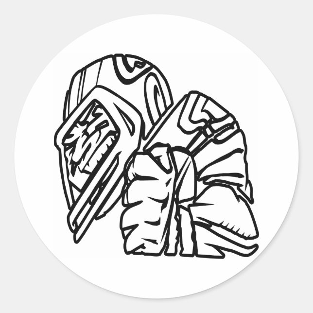 Football Player Classic Round Sticker (Front)