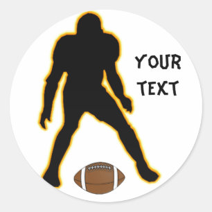 football player classic round sticker