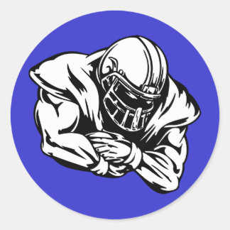 Football Player Classic Round Sticker
