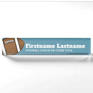 Football Player Coach or Teacher - Modern Drawing Desk Name Plate