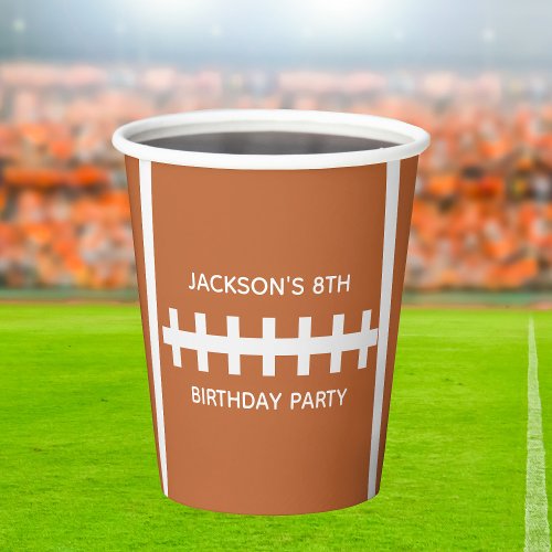 Football Player Cool Custom Ball Birthday Party Paper Cups
