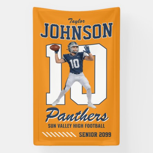Football Player Custom Photo Jersey Number Sports Banner