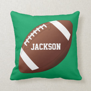 Football Player Custom Player/Team Name or Text Throw Pillow