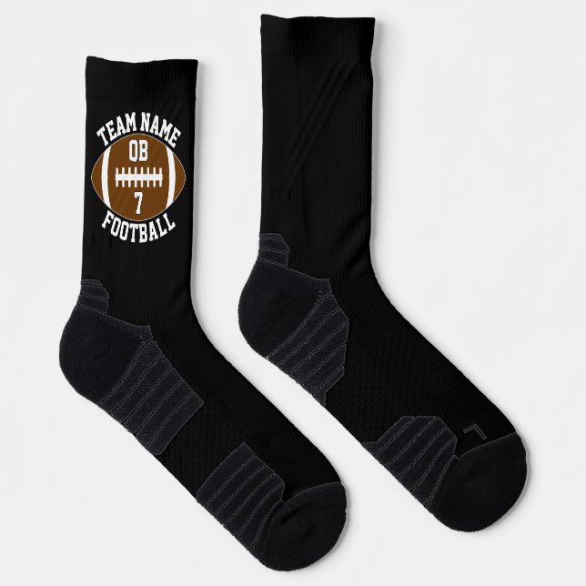 Football Player Custom Team and Player Name Sports Socks (Right)