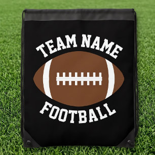 Football Player Custom Team Name and Color Sports Drawstring Bag