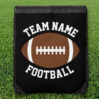 Football Player Custom Team Name and Color Sports Drawstring Bag