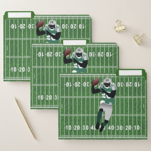 Football Player Design File Folders Set